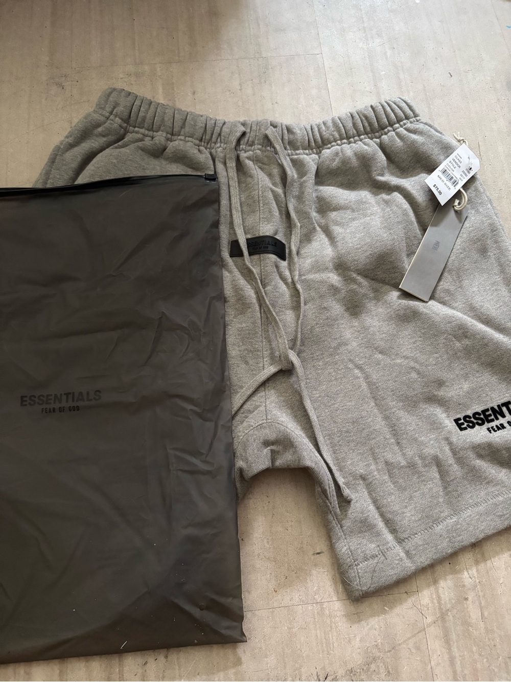 Fear of God ESSENTIALS Light Gray Fleece Sweatshorts